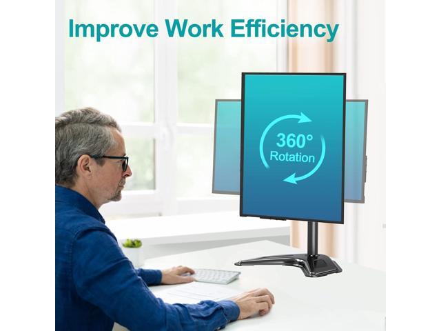 MOUNT PRO Single Monitor Stands Fits 13-32 inch/17.6 lbs Screen, Free-Standing Computer Monitor Mount, Monitor Desk Stand with Adjustable...