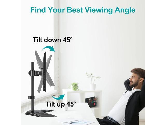 MOUNT PRO Single Monitor Stands Fits 13-32 inch/17.6 lbs Screen, Free-Standing Computer Monitor Mount, Monitor Desk Stand with Adjustable...
