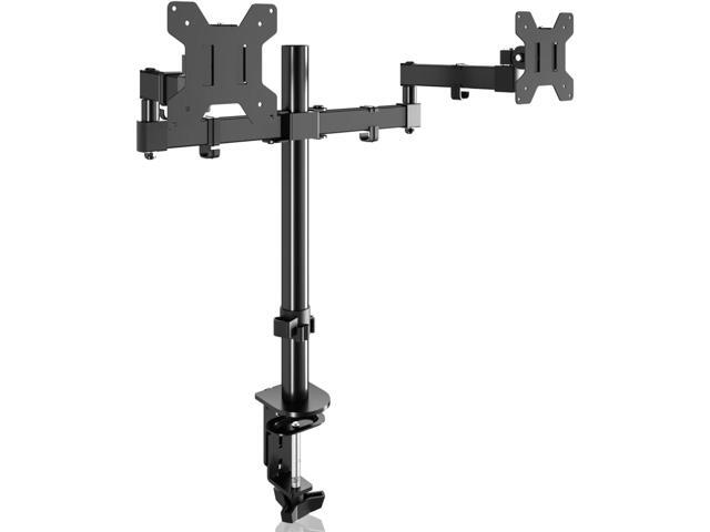Bracwiser Dual Fully Adjustable Monitor Arm Stand Mount Fits Two Screen 13-27 inch 22lbs for Monitor Computer Screen 13 15 17 19 20 22 23 24 26 27...