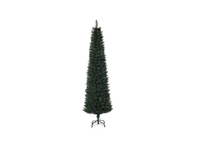 6ft Artificial Christmas Tree Xmas Pencil Tree Holiday Home Indoor Foldable Black Stand For Party