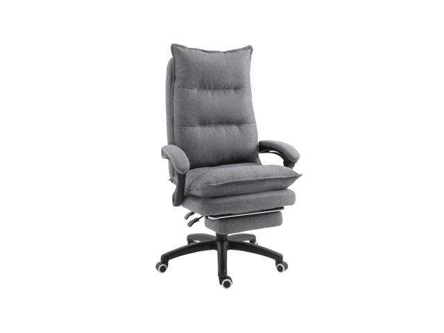 Office Chair 360 Swivel Adjustable Height, Recliner With Footrest And Double Padding