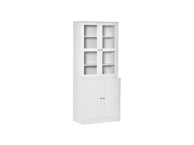 Bookcase Storage Cabinet With Doors, Modern Tall Bookshelf With Shelves, Display Unit
