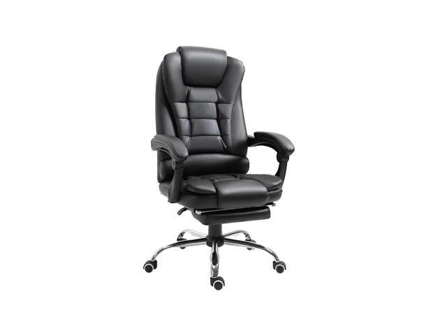Ergonomic Executive Office Chair High Back Pu Leather Reclining Chair With Footrest