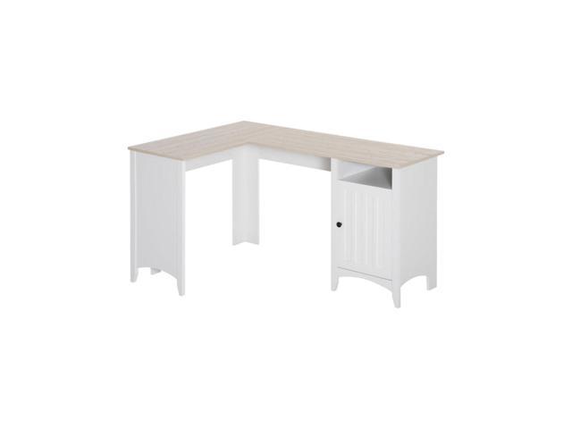 L-shaped Computer Desk With Open Shelf And Storage Cabinet, Corner Writing Desk