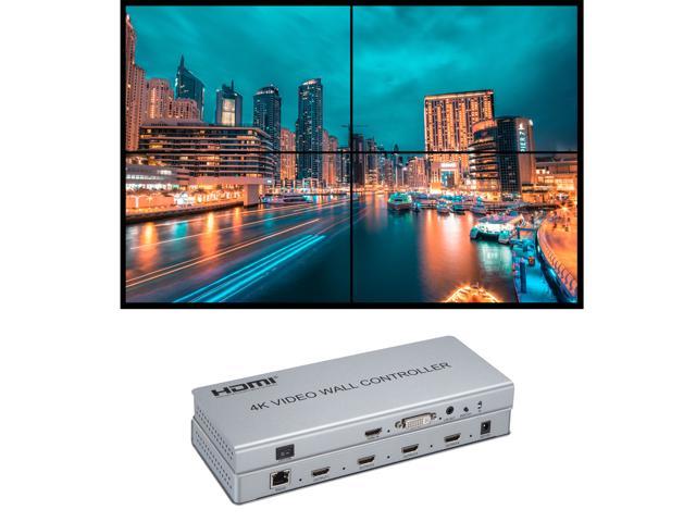Video Wall Controller 2x2 4K Processor HDMI 1.4 HDCP 1.4 Support 2x2,1x2,1x4 with 1 DVI or HDMI Input 4 HDMI Output photo