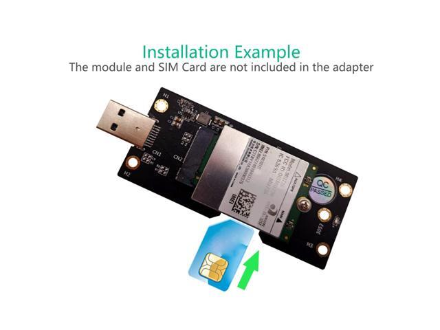 NGFF M.2 Key B to USB 3.0 Adapter Riser Card Converter for Desktop PC Laptop Black