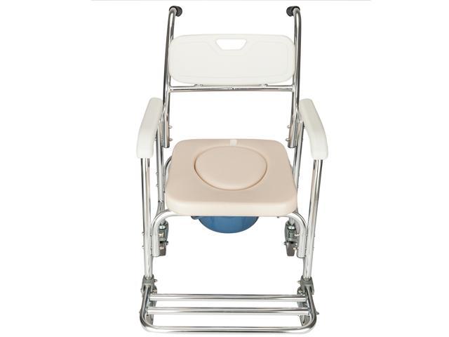 Photos - Other sanitary accessories Aluminum Mobile Shower Commode Chair Bedside Bathroom Toilet Chair Wheelch
