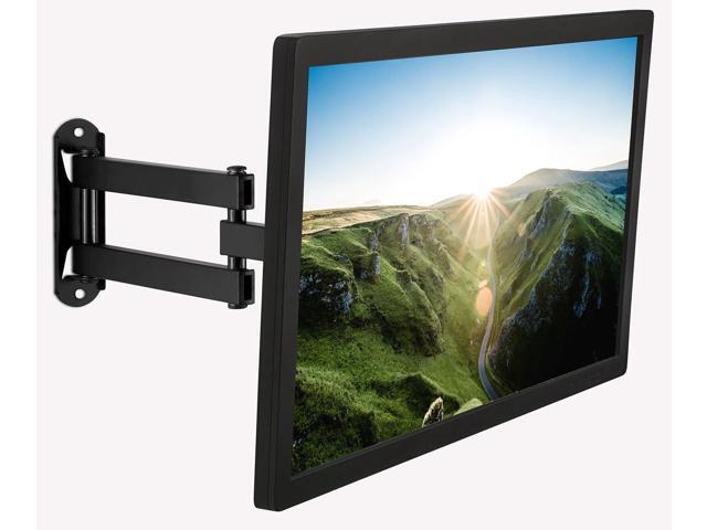 Mount-It! Small TV Monitor Wall Mount Arm VESA Wall Mount Bracket Fits 19 20 21 22 23 24 25 26 27 Inch Display Screens 75 100 VESA and RV...