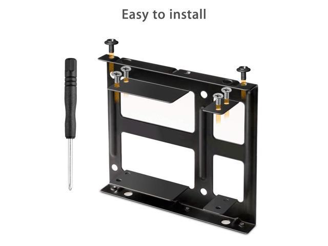 2.5' Hard Drives Dual SSD HDD to 3.5' Mounting Bracket Kit Drive Bay Adapter with Internal Hard Disk Drive SATA Power Cables Compatible with SATA 3.0