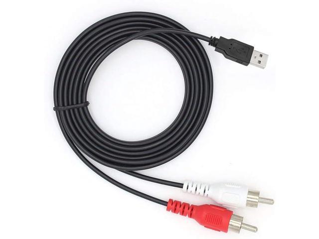 Duttek USB to RCA Cable, RCA Audio Aux Cable, USB 2.0 Male to 2 RCA Male Video AV A/V Converter PC Stereo Y Splitter Adapter for Audio Capture Card...