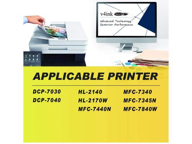 V4INK 2PK Compatible Toner Cartridge Replacement for Brother TN360 TN330 Toner Ink High Yield Black for Brother HL-2140 HL-2170W DCP 7030 7040...