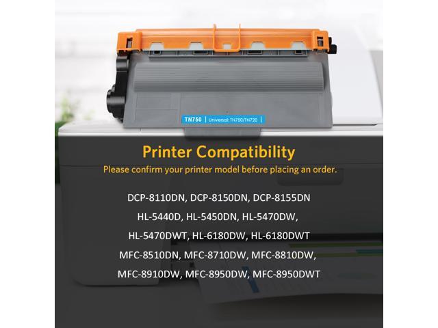 V4INK Compatible Toner Cartridge Replacement for Brother TN750 TN720 High Yield Toner Cartridge Black for Brother hl-5470dw hl-5470dwt mfc-8710dw...