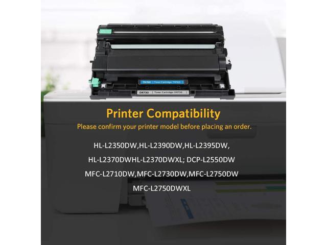 V4INK DR730 Drum + 2X TN760 Toner Set Compatible for Brother DCP-L2550DW HL-L2350DW HL L2370DW L2370DWXL HL-L2390DW HL-L2395DW MFC L2710DW L2730DW...