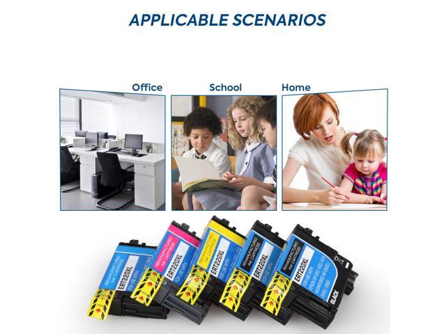 Ink Cartridge Replacement for Epson 220XL 220 T220XL with Epson Workforce WF2630 WF2650 WF2760 WF2660 WF2750 AIO Inkjet Expression Home XP420 XP424...