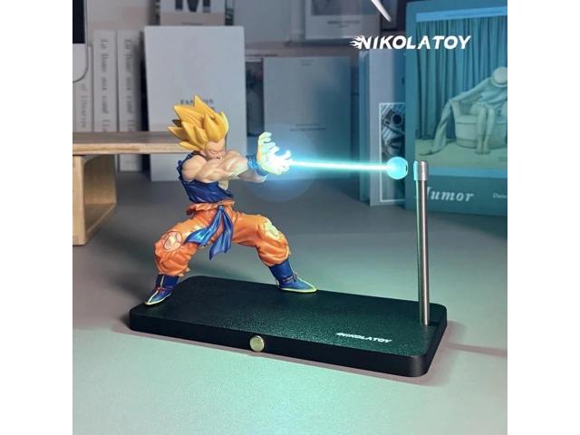 Dragon Ball Kakarotto Son Goku Kamehameha Wave Magnetic Light Lamp Model Ornament Anime Peripheral Toys Gifts