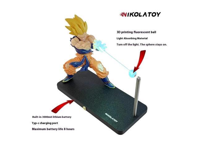 Dragon Ball Kakarotto Son Goku Kamehameha Wave Magnetic Light Lamp Model Ornament Anime Peripheral Toys Gifts