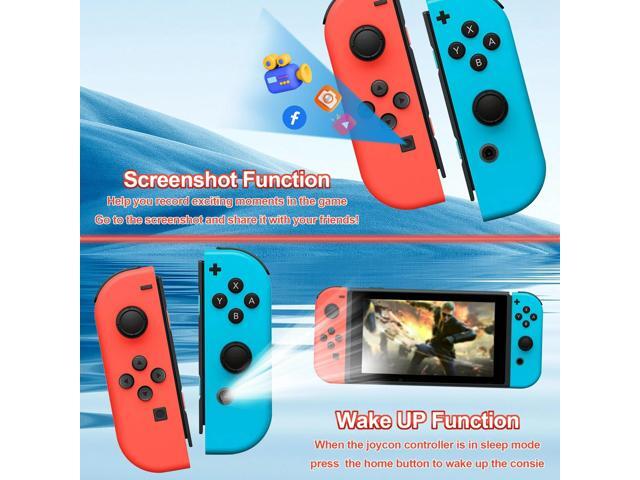 Switch Controller for Nintendo Switch, Switch Remote Control Supports Dual Vibration/Motion Control/Screenshot/Wake-up Blue + Red