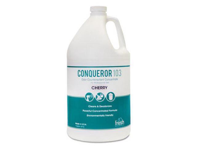 Fresh Products 1WBCH Conqueror 103 Odor Counteractant Concentrate, Cherry, 1gal Bottle, 4/Carton, 1 Carton
