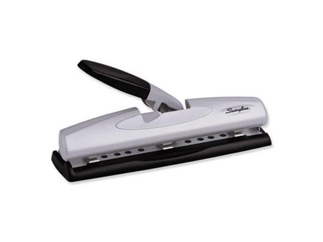 Swingline Paper Punch, 3-Hole, 12 Sheet Black/Silver Metal A7074026E