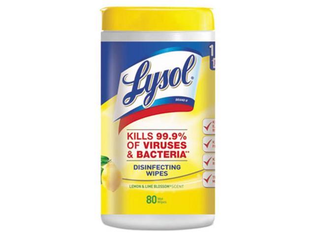 Lysol Disinfecting Wipes, Lemon & Lime Blossom, 6 Canisters (REC 77182)