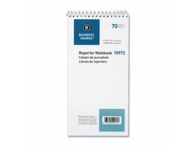 Business Source Reporter's Pocket Notebook Ruled Spiral 4'x8' 70 Shts WE 10972