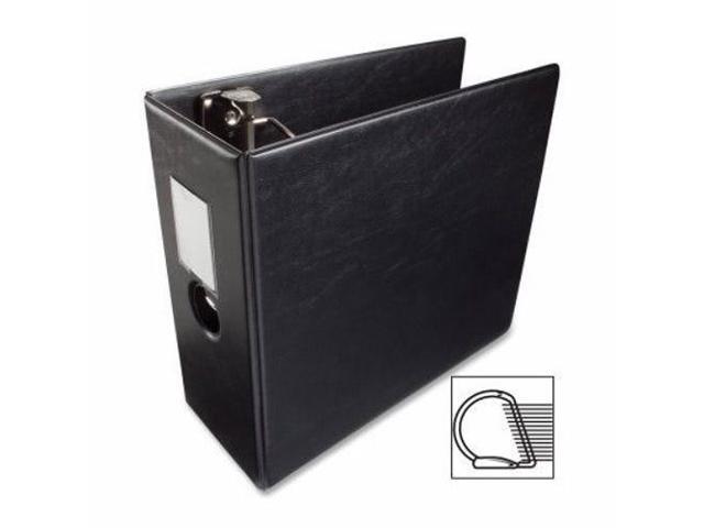 Business Source D-Ring Binder w/Label Holder Hvy-Dty 5' Black 33121