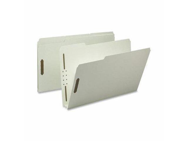 Nature Saver SP17235 Pressboard Fastener Folder - 8.50' Width x 14' Length Sheet Size - 2' Expansion - 2 Fastener - Gray/Green - 25 / Box, 1 Box