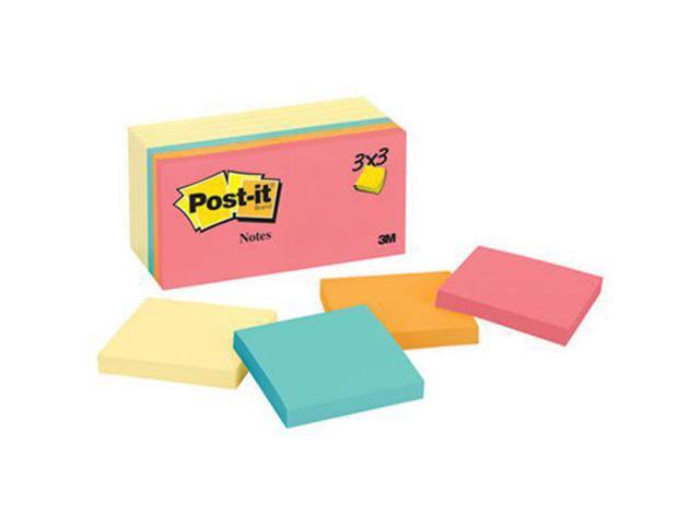 3M 65414YWM Note Pad Assortment, 3 x 3, 7 Canary Yellow & 7 Assorted Bright 100-Sheet Pads