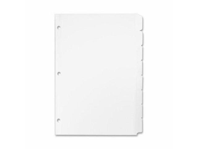 Business Source Erasable Tab Indexes 3HP 8-Tabs 11'x8-1/2' White 20073