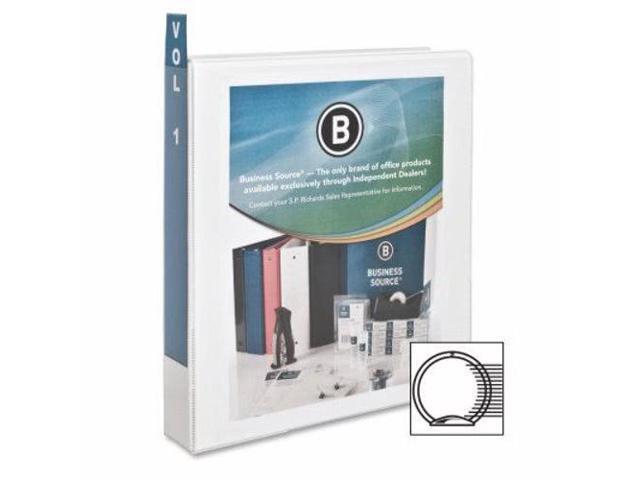 Business Source View Binder w/ 2 Inside Pockets 1-1/2' Capacity White 09955