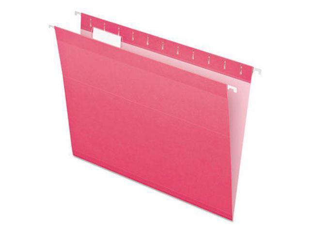 Pendaflex Reinforced Hanging Folders 1/5 Tab Letter Pink 25/Box 415215PIN