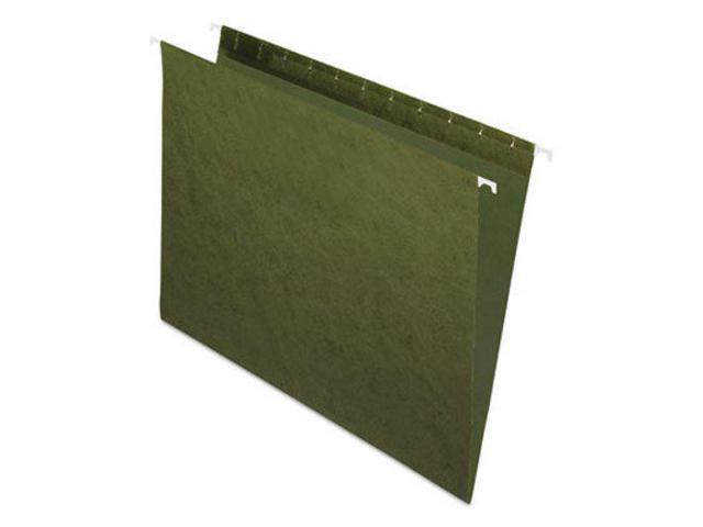 Pendaflex Essentials Colored Hanging Folders Untabbed Letter Standard Green 25/Box 81600