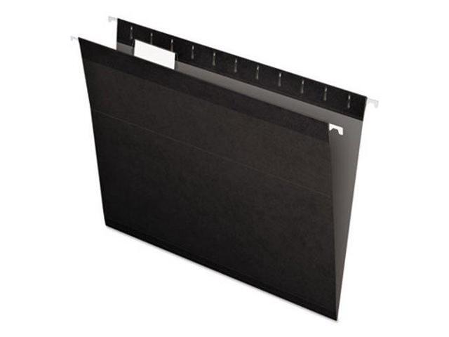 Pendaflex Reinforced Hanging Folders 1/5 Tab Letter Black 25/Box 415215BLA