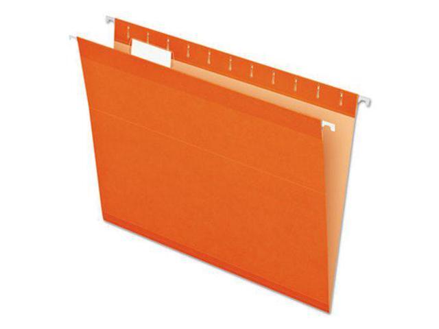 Pendaflex Reinforced Hanging Folders 1/5 Tab Letter Orange 25/Box 415215ORA