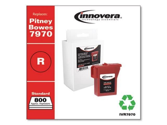 Innovera 7970 Red Ink Cartridges, 800 Pages, Compatible with Pitney Bowes Printer