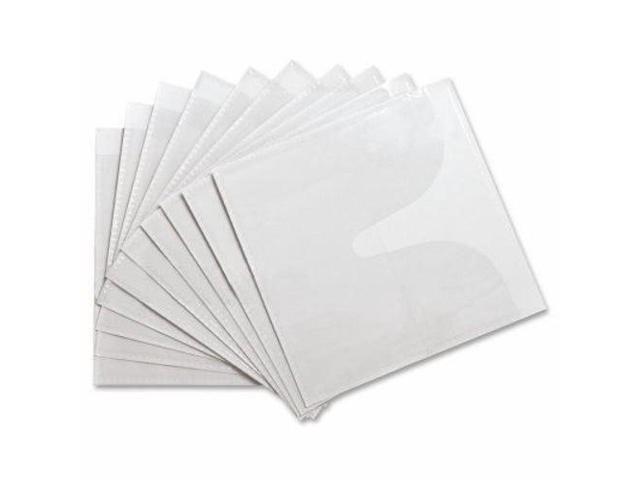 Compucessory 26555 CD/DVD Holder, 1 CD/DVD Capacity - White - Polypropylene - 50/Pack
