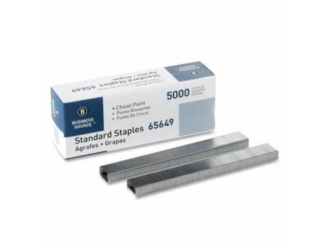 Business Source Standard Staples Chisel Point 210 Strip 5000/BX SR 65649