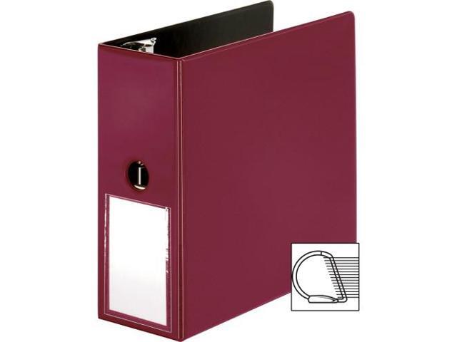 Business Source Slanted D-Ring Binder w/LH 5' Burgundy 33122