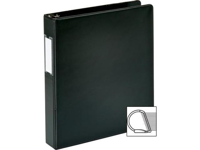 Business Source Slanted D-Ring Binder w/LBL HLD 1-1/2' Black 33125