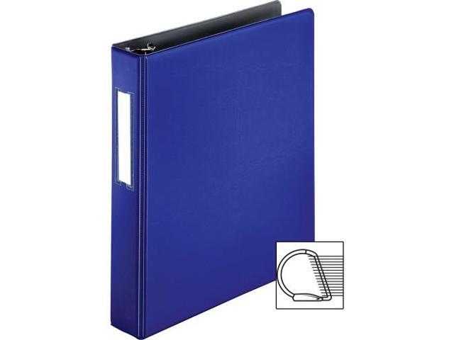 Business Source Slanted D-Ring Binder w/LBL HLD 1-1/2' Blue 33127