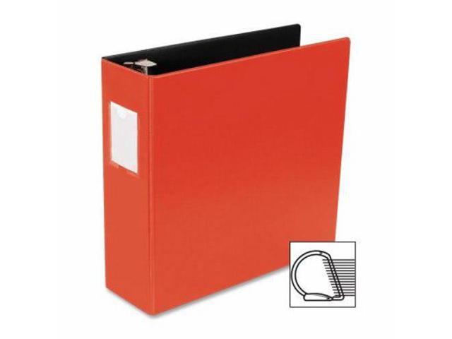 Business Source D-Ring Binder w/Label Holder Hvy-Dty 3' Red 33116