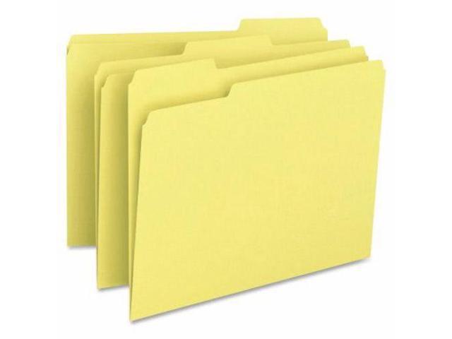 Business Source File Folder 1-Ply 1/3 Cut Assorted Tabs Letter 100/BX YW 65778
