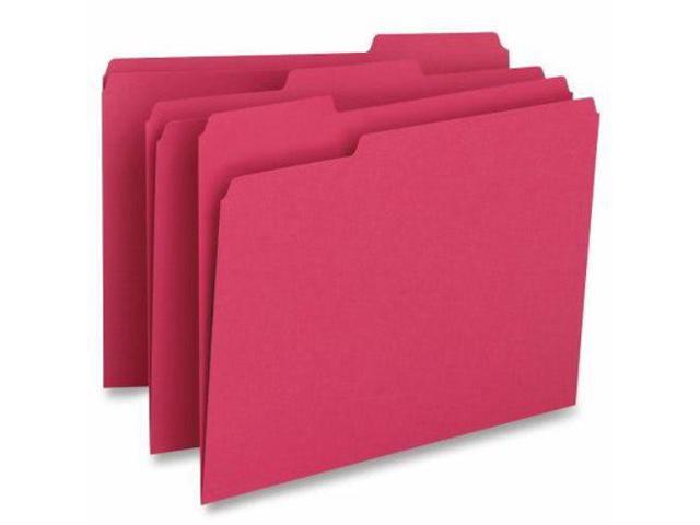 Business Source File Folder 1-Ply 1/3 Cut Assorted Tabs Letter 100/BX RD 65776