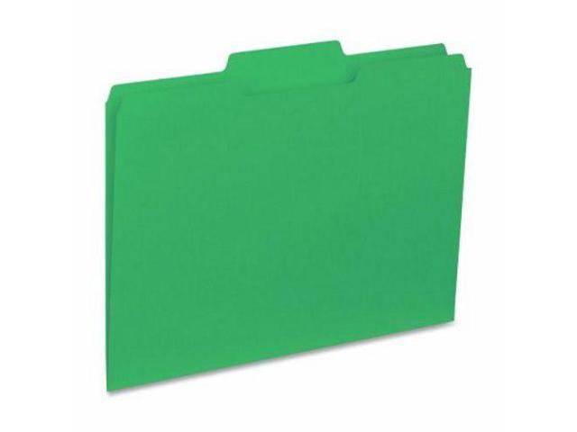 Business Source File Folder Interior Ltr 1/3' Cut 100/BX Green 43563