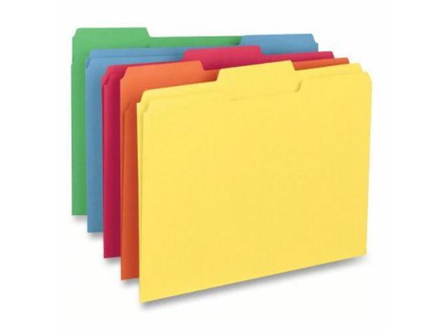 Business Source Color File Folder 1-Ply 1/3 Cut Tabs Letter 100/BX AST 65780