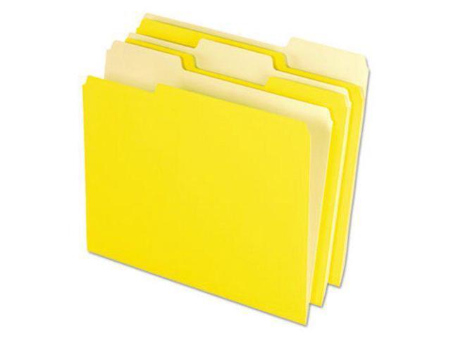 Pendaflex Interior File Folders 1/3 Cut Top Tab Letter Yellow 100/Box 421013YEL