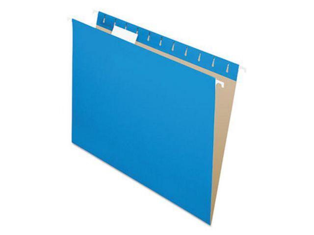Pendaflex Essentials Colored Hanging Folders 1/5 Tab Letter Blue 25/Box 81603