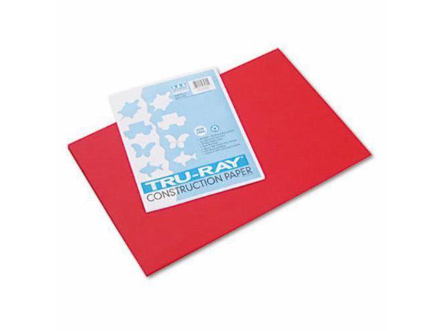 Pacon Tru-Ray Construction Paper, 76lb, 12 X 18, Festive Red, 50/Pack 103432
