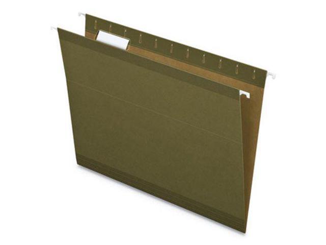 Pendaflex RCY415215SGR Reinforced Hanging File Folders- Kraft- Letter- Standard Green- 25/Box