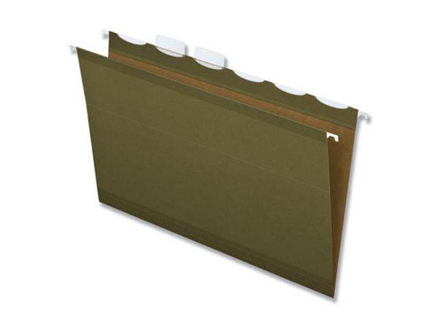 Pendaflex Ready-Tab Reinforced Hanging Folders 1/5 Tab Legal Green 25/Box 42591